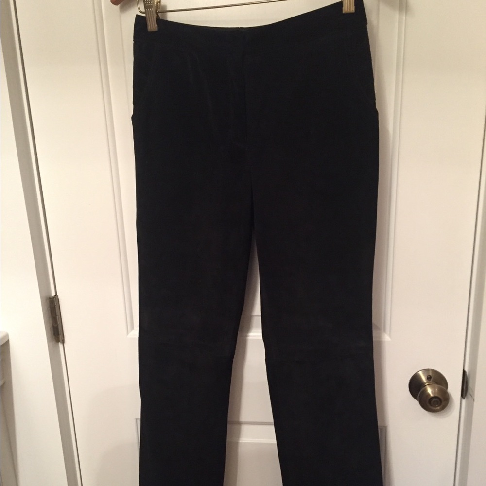 ETCETERA PANTS TROUSERS BLACK SUEDE LEATHER LINED Size 4